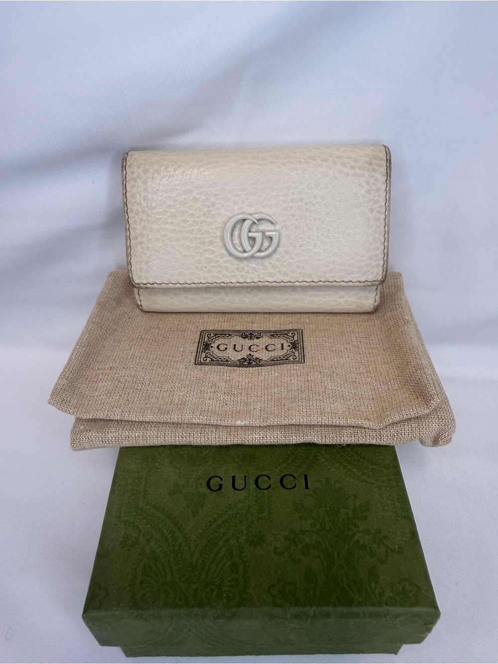 Gucci GG Marmont Cream Key Holder
